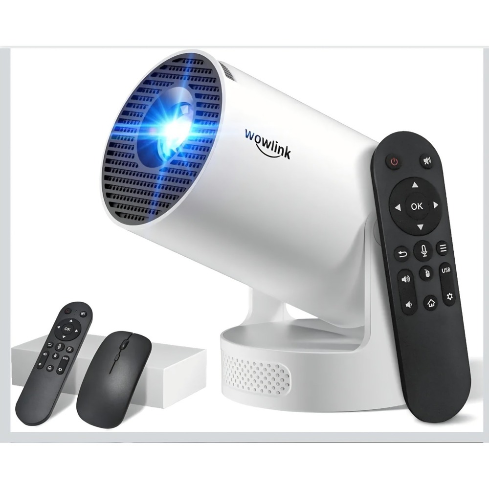 Wowlink Mini Projector with WiFi 6 and Bluetooth 5.4 Support 4K 1080P